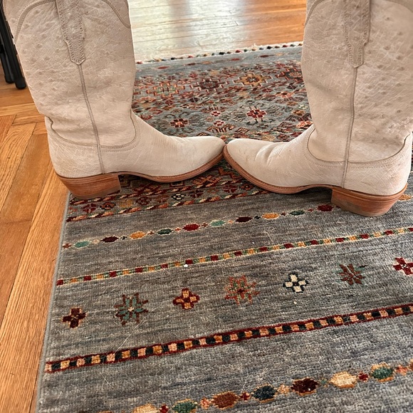 Tecova cowboy boots. New. White ostrich. 10.5 women. - Picture 2 of 4
